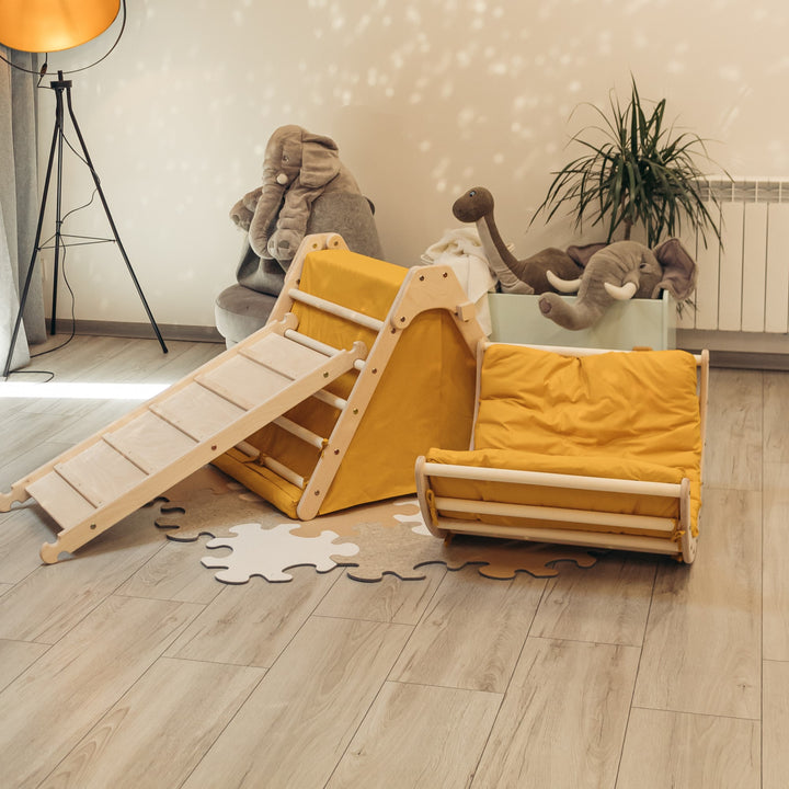 Fold up SET with accessories (mustard)