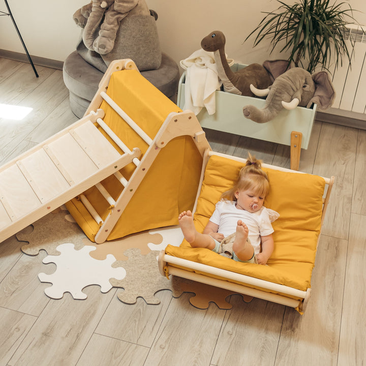 Fold up SET with accessories (mustard)