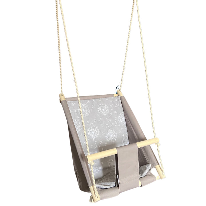 Multifunctional Toddler swings Grey with dandelion pattern