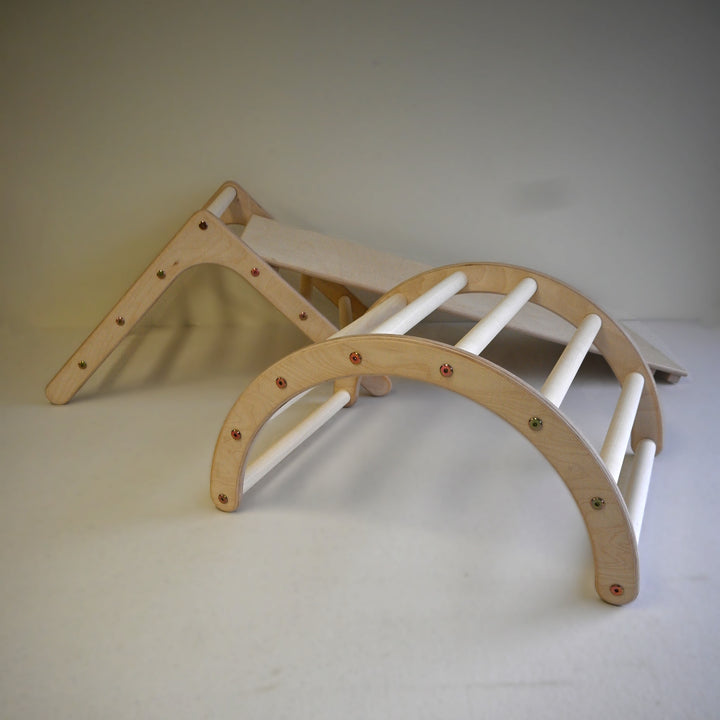 Mini climbing SET consists of Mini triangle + Sliding Board + Mini arch