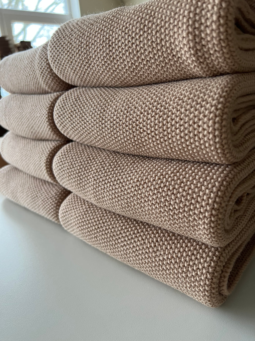 Brown 100% merino wool blanket