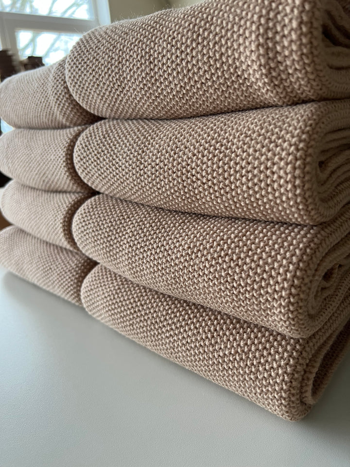 Brown 100% merino wool blanket