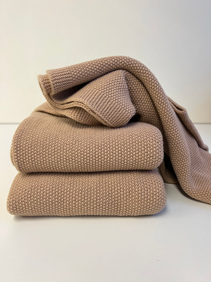 Brown 100% merino wool blanket