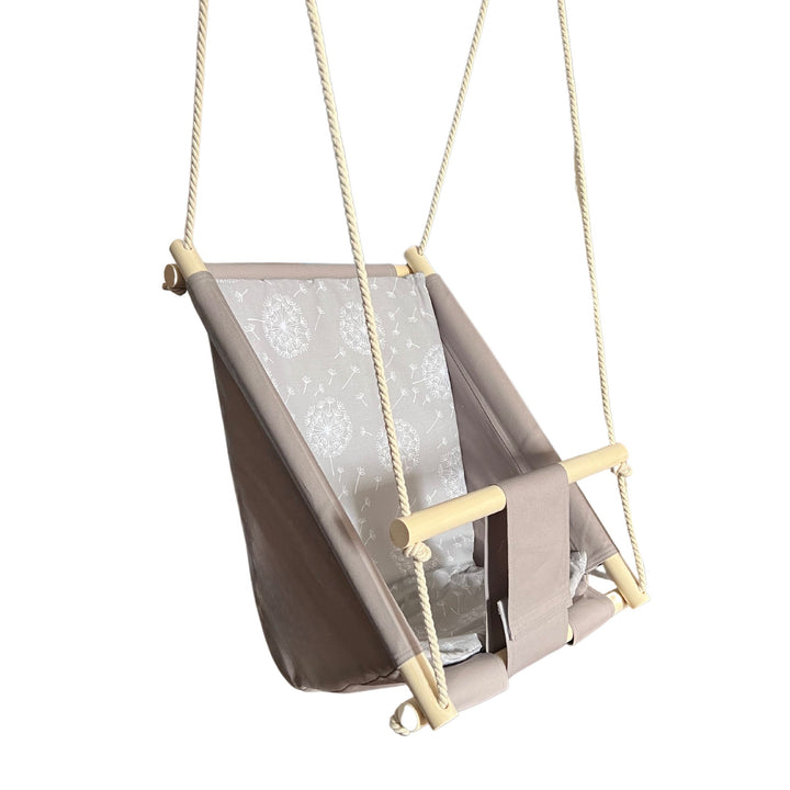 Multifunctional Toddler swings Grey with dandelion pattern