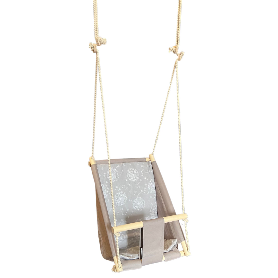 Multifunctional Toddler swings Grey with dandelion pattern