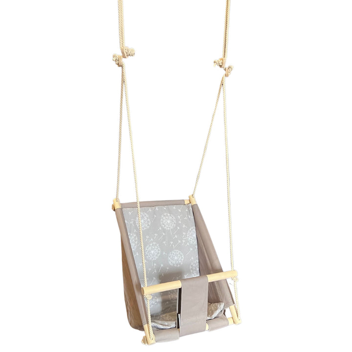 Multifunctional Toddler swings Grey with dandelion pattern