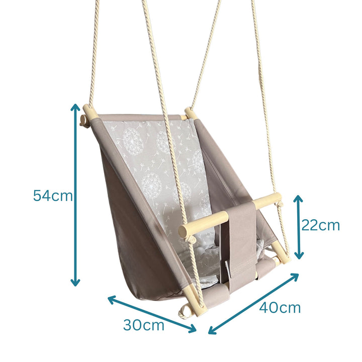 Multifunctional Toddler swings /kids cotton swings, kinder Schaukel aus Bauwolle/Grey with Feathers pattern