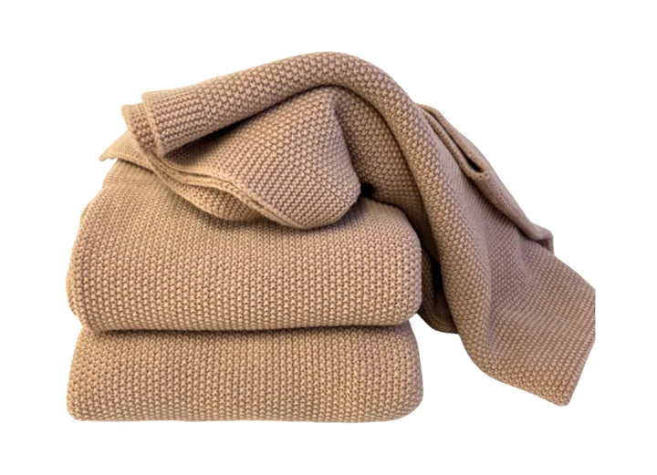Brown 100% merino wool blanket