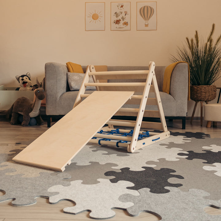 Mini climb up triangle with sliding board
