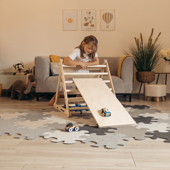 Mini climb up triangle with sliding board