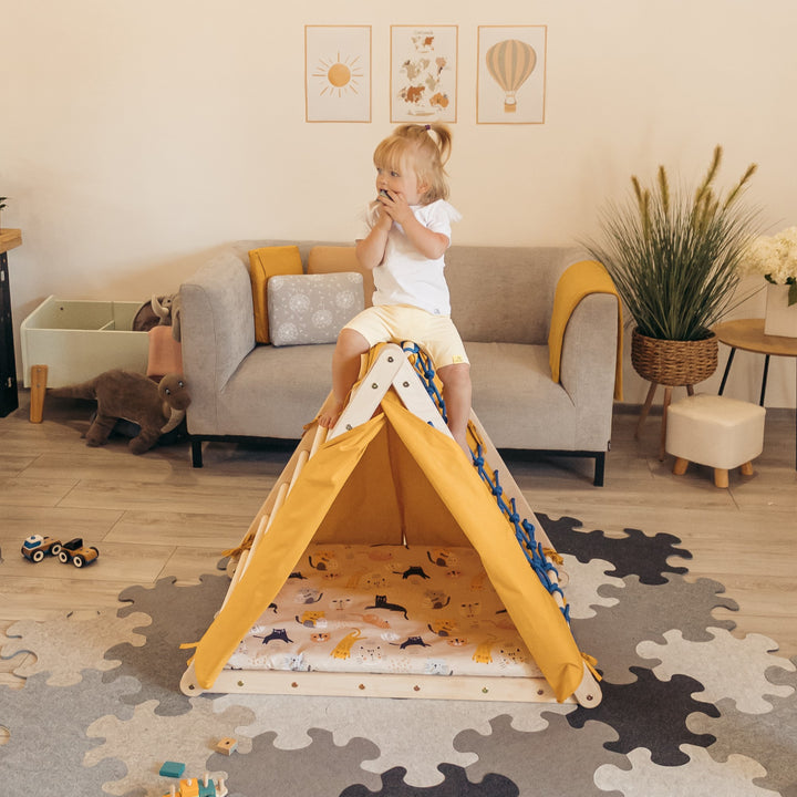 Climb up SET with accessories (mustard+cats)